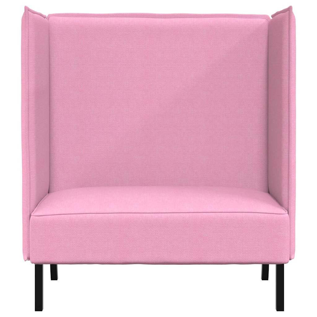 Highback Sofa Pink 109 x 56 x 121 cm Fabric
